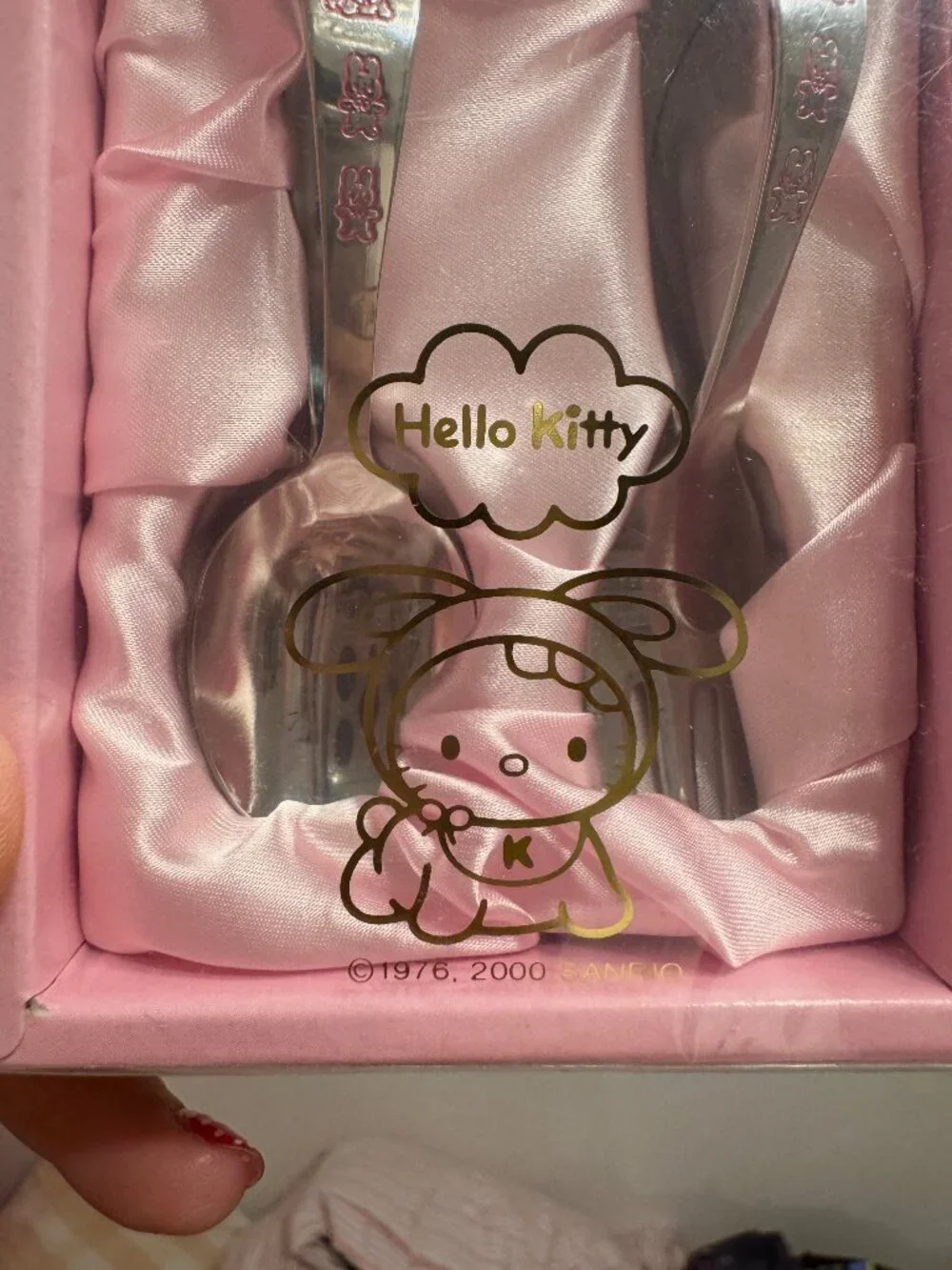 2000 Vintage Hello Kitty Baby Utensil Gift Set